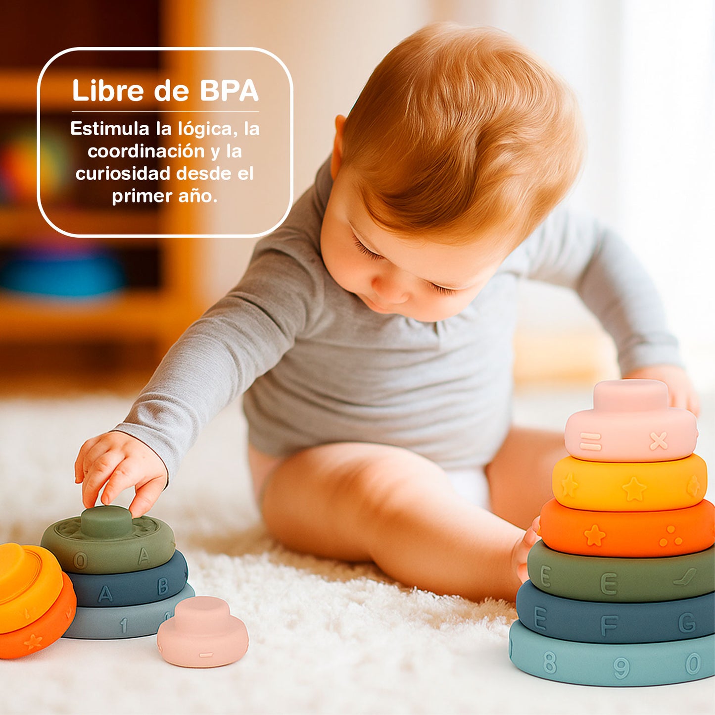 KoWün Torre Apilable de Silicona – 3D Stacking
