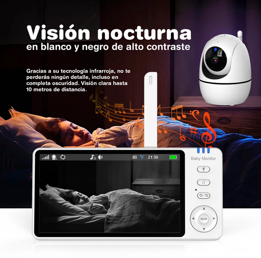 Cámara monitor bebé 360º
