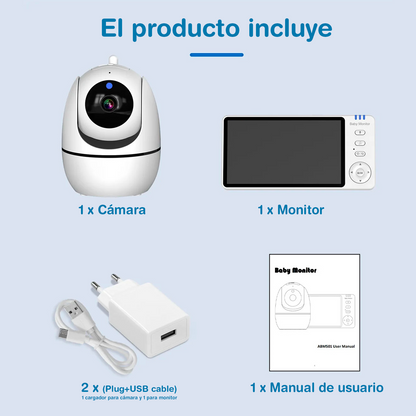 Cámara monitor bebé 360º