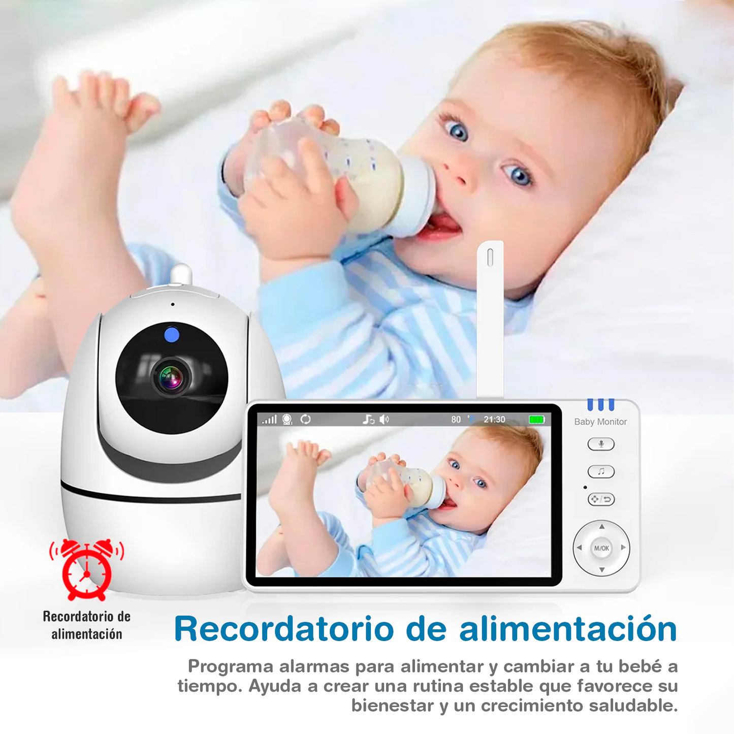 Cámara monitor bebé 360º
