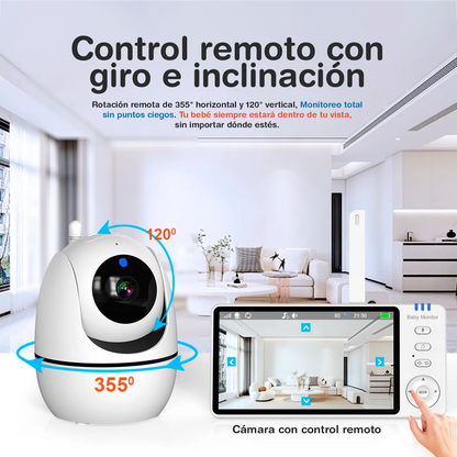 Cámara monitor bebé 360º