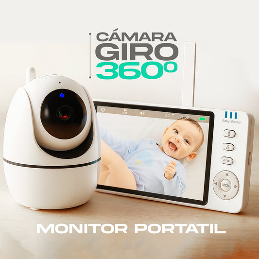 Cámara monitor bebé 360º